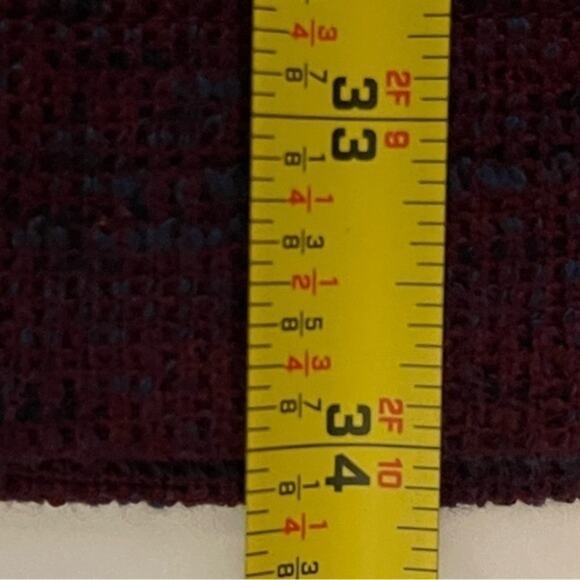 LOFT Maroon Navy Academia Office Career Knit Shift Dress NWOT Size SP - Picture 12 of 12